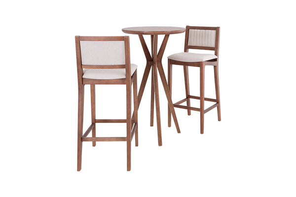 banquetas para cozinha alta margot amendoa e tecido cru fundo infinito com meda alta bistro margot amendoa