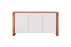 buffet sala de jantar 3 portas prisma garapa e off white visto de frente