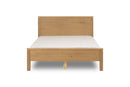 cama de madeira queen size dener mel visto de frente