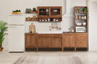 foto ambientada da cozinha modular sabor caseiro composta por vários móveis