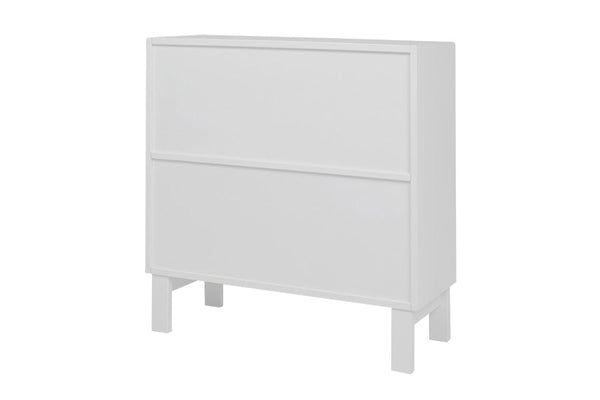 estante livros organizadora 2 prateleiras tools branco giz em fundo infinito visto de tras