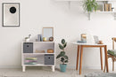 estante para sala organizadora 2 prateleiras tools branco giz em sala de jantar