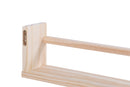 estante de parede legno pequena cru focando no detalhe ferragem