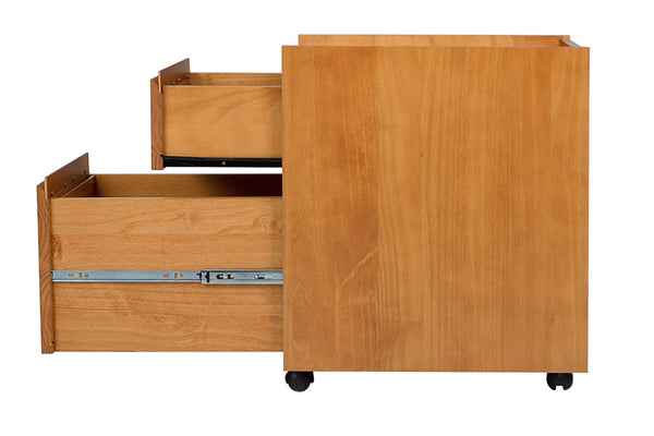 gaveteiro de chao duna cerezo visto de lado com gavetas abertas