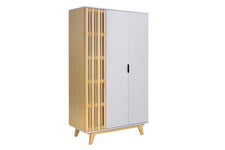 Guarda-Roupa 3 Portas Panteon - Off White e Natural