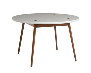 Mesa de Jantar 4 Lugares Redonda Biscoito Fino - Off White