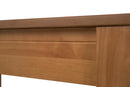 mesa de jantar com extensor euro nozes focando no acabamento lateral