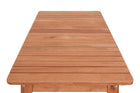 mesa de varanda 6 lugares garden castanheira em fundo infinito focando nos detalhes do tampo