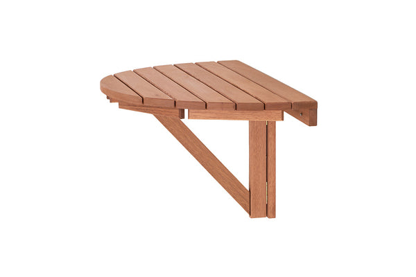 mesa dobravel redonda legno jatoba vista na diagonal em fundo infinito