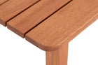 mesa grande 6 lugares garden castanheira em fundo infinito focando nos detalhes do tampo