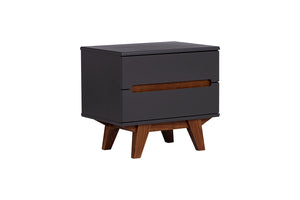 Mesa de Cabeceira com Gavetas Panteon - Grafite