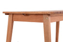 mesa madeira macica 6 lugares garden castanheira em fundo infinito focando nos detalhes da madeira