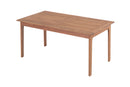 mesa cozinha de madeira bertioga jatoba visto na diagonal em fundo branco