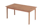 mesa cozinha de madeira bertioga jatoba visto na diagonal em fundo branco