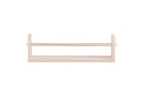 prateleira para livros de parede legno pequena cru vista de frente em fundo branco
