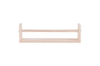 prateleira para livros de parede legno pequena cru vista de frente em fundo branco