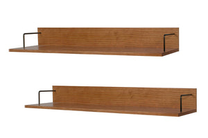 Conjunto de Prateleiras de Parede 2 Peças 120 cm Sabor Caseiro - Nozes