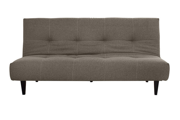 sofa cama denver marrom visto de frente em forma de sofa