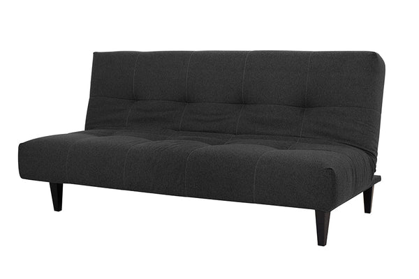 sofa reclinavel cama denver grafite visto na diagonal como sofa