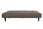 sofa cama denver marrom visto de frente como cama