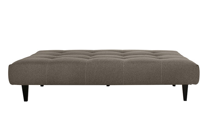 sofa cama denver marrom visto de frente como cama