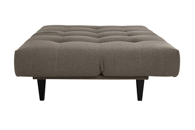 sofa confortavel cama denver marrom visto de lado como cama de casal